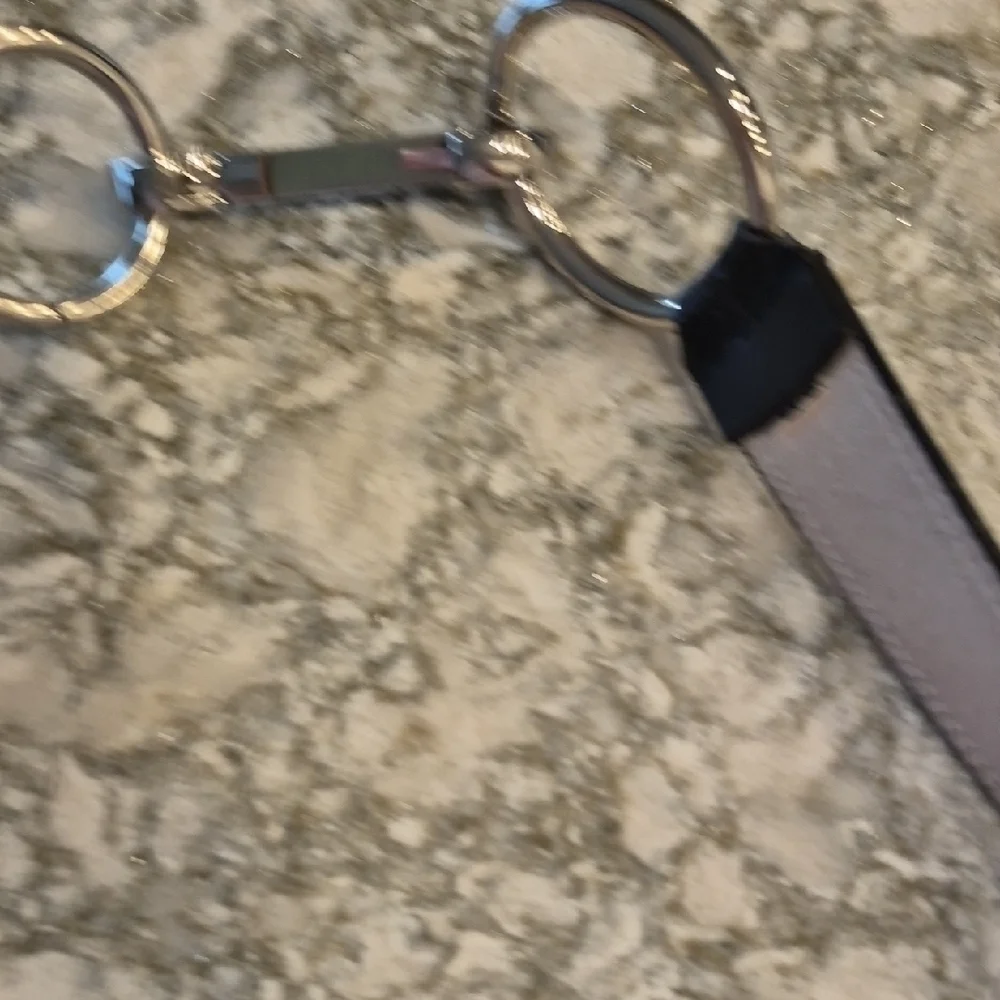Ellen Tracy Black and Silver Women's Belt 37 Inches